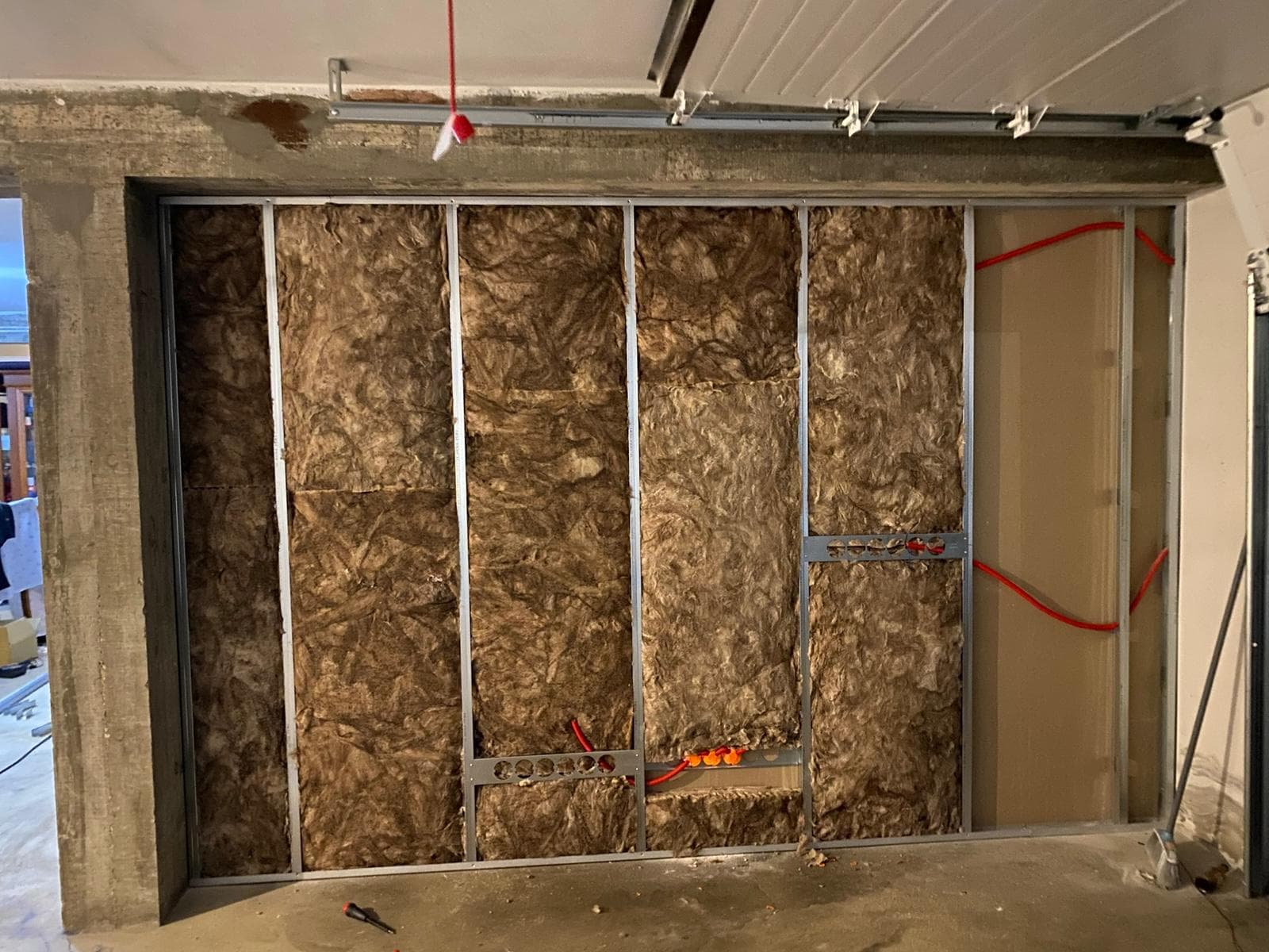 Trockenbauwand vor dem Ausbau in Hamburg